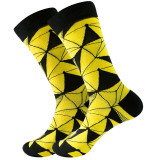 Women Adult Socks Geometry Cotton Breathable Personality Casual Socks