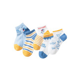 Baby Toddler 5PCS Cartoon Mesh Breathable Printed Boat Socks