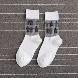 Women Adult Socks Star Casual Ankle Transparent Mesh Glass Socks