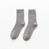 Men Adult Socks Pure Color Warm Cotton Terry Casual Socks