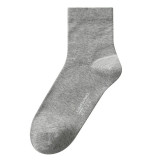 Men Adult Socks Pure Color Retro Antibacterial Pure Cotton Athletic Socks