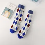Women Adult Socks Klein Blue Street Smiling Face Sports Cotton Socks