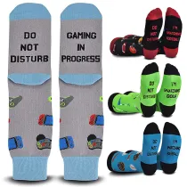 Men Adult Socks DO NOT DISTURB Letter Printed Cotton Socks