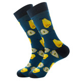 Women Adult Socks Fruits Series Banana Watermelon Casual Mid Tube Socks