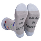 Men Adult Socks DO NOT DISTURB Letter Printed Cotton Socks