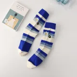 Women Adult Socks Klein Blue Street Smiling Face Sports Cotton Socks