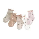 Toddler Kids Printed Agaric Edge Soft Warm Socks