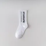 Men Adult Socks Pure Color Printed STURRUPN Sport Cotton Socks