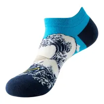 Women Adult Socks 6 Pair of Natural Scenery Pattern Soft Warm Boat Socks
