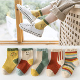 Baby Toddler 5PCS Cartoon Warm Soft Printed Cotton Socks