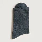 Men Adult Socks Breathable Pure Color Warm Pure Cotton Sport Socks