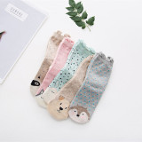Women Adult Socks 5 Pair of 3D Cartoon Dog Bear Warm Casual Cotton Socks