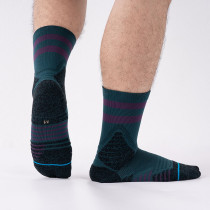 Men Adult Socks Pure Color Stripe Basketball Sport Socks