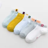 Toddler Kids 5PCS Cartoon Stripe Star Printed Mesh Breathable Boat Socks