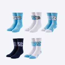 Men Adult Socks Pure Color Printed Basketball Training Sport Socks