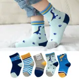 Baby Toddler 5PCS Cartoon Printed Warm Soft Cotton Socks