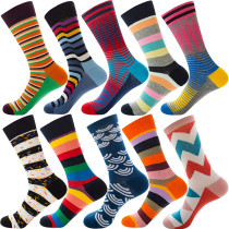 Women Adult Socks Ten Colors Stripe Series Soft Casual Socks