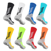 Men Adult Socks Color Matching Towel Bottom Antiskid Glue Dispensing Athletic Socks