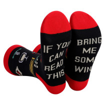 Men Adult Socks Printed Letter IF YOU CAN READ THIS Cotton Socks