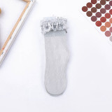 Toddler Girls Clover Lace Hollowed Out Lace Mesh Socks