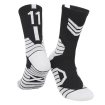 Men Adult Socks Number Letter Warm Basketball Cotton Socks