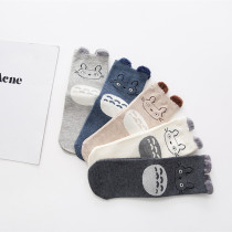 Women Adult Socks 5 Pair of 3D Cartoon Totoro Lion Warm Casual Cotton Socks
