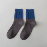 Men Adult Socks Color Matching Breathable Warm Cotton Casual Socks