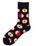 Women Adult Socks Funny Cartoon Avocado Zebra Stripes Apple Colorful Casual Socks