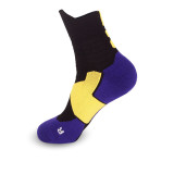 Men Adult Athletic Socks Color Matching Towel Bottom Basketball Running Stockings
