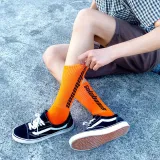 Men Adult Socks Printed Calabasas Letter Cotton Socks