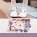 Toddler Kids 5PCS Cartoon Printed Zebra Rabbit Dinosaur Warm Cotton Socks