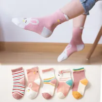 Baby Toddler 5PCS Cartoon Printed Warm Soft Cotton Socks