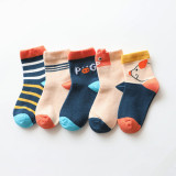 Baby Toddler 5PCS Cartoon Animal Printed Cotton Socks