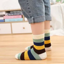 Toddler Kids 5PCS Cartoon Printed Stripe Cars Animal Warm Cotton Socks