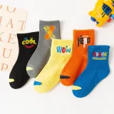 Baby Toddler 5PCS Cartoon Cute Warm Soft Printed Cotton Socks