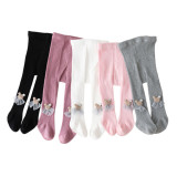 Baby Toddler Girls Cartoon Pantyhose Bear Bowknot Cotton Warm Leggings Stockings