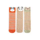 Baby Toddler 3PCS Cartoon Printed Knee High Straight Board Pile Socks