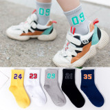 Toddler Kids 5PCS Number Printed Cotton Socks