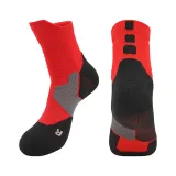 Men Adult Athletic Socks Color Matching Non-slip Towel Bottom Breathable Basketball Stockings