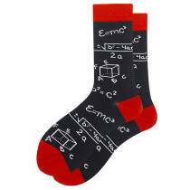 Women Adult Socks Chemical Symbols Mathematical Equation Printed Casual Tube Socks