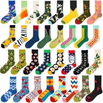 Women Adult Socks Zebra Stripes Crocodile Pattern Shark Casual Cotton Socks