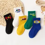Baby Toddler 5PCS Cartoon Cute Warm Soft Printed Cotton Socks