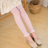 Baby Toddler Girls Rabbit Pantyhose Splicing Transparent Silk Leggings Stockings