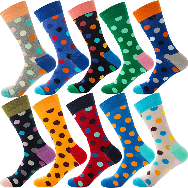 Women Adult Socks Ten Colors Dot Diamond Series Soft Casual Socks