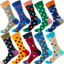 Women Adult Socks Ten Colors Dot Diamond Series Soft Casual Socks