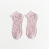 Women Adult Socks Pure Color Candy Color Mesh Breathable Casual Boat Socks