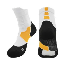 Men Adult Athletic Socks Color Matching Non-slip Towel Bottom Breathable Basketball Stockings