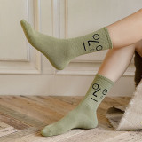 Women Adult Socks Funny Expression Jacquard Casual Cotton Tube Socks
