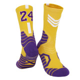Men Adult Socks Number Letter Warm Basketball Cotton Socks