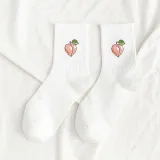 Women Adult Fruit Pile Socks Candy Color Cartoon Casual Socks